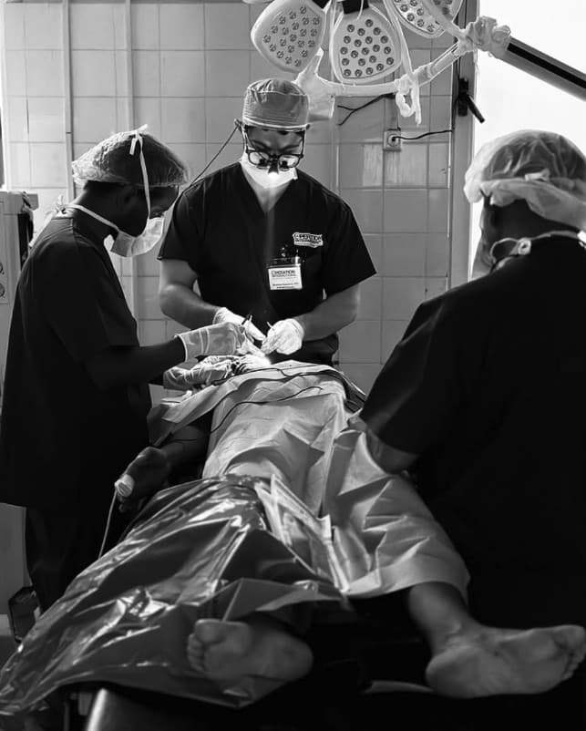 Dr. Kamrava in operating room